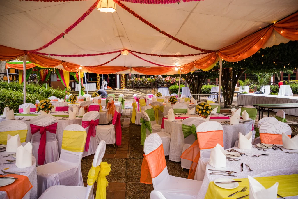 Beautiful event setup at Nerul Gymkhana banquet hall for a wedding or corporate function
