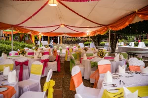 Beautiful event setup at Nerul Gymkhana banquet hall for a wedding or corporate function